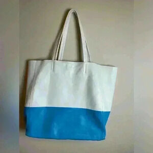 Sorial  color block leather tote.